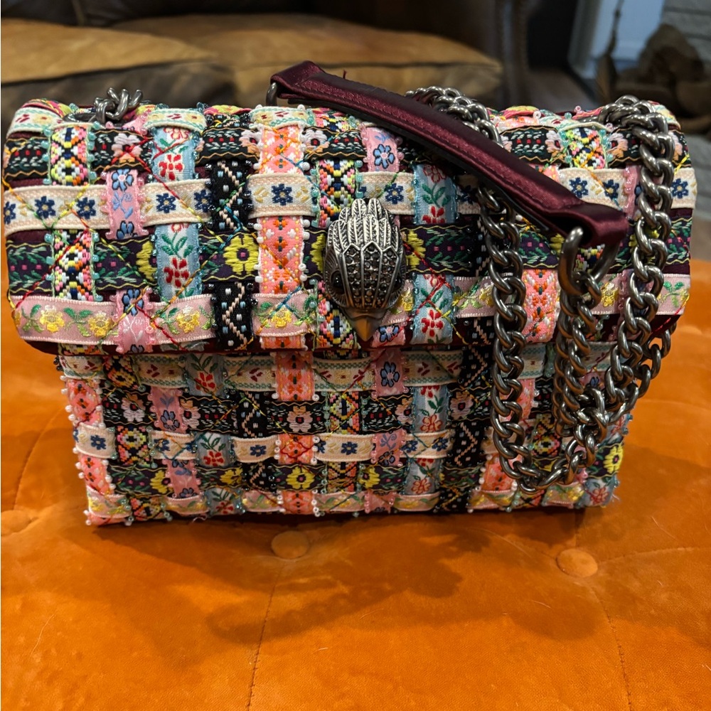 NWT Kurt Geiger Vibrant Tweed The Kensington Shoulder Bag